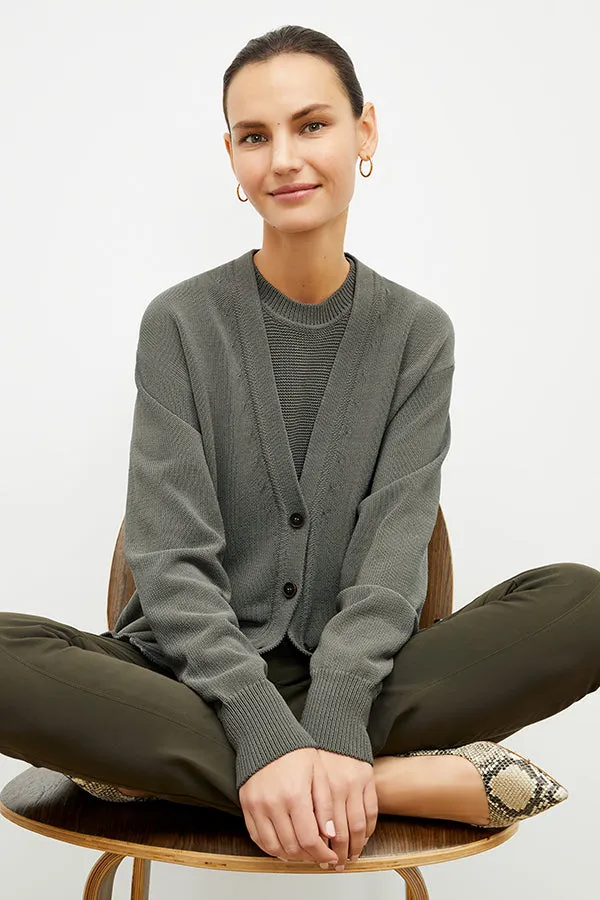 Cookie Cardigan - Sleek Cotton :: Fossil