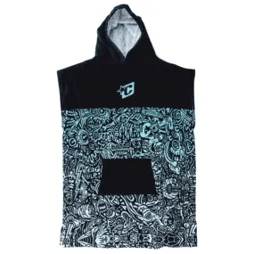 Creatures | Grom Poncho - Fluro Blue Fade Black