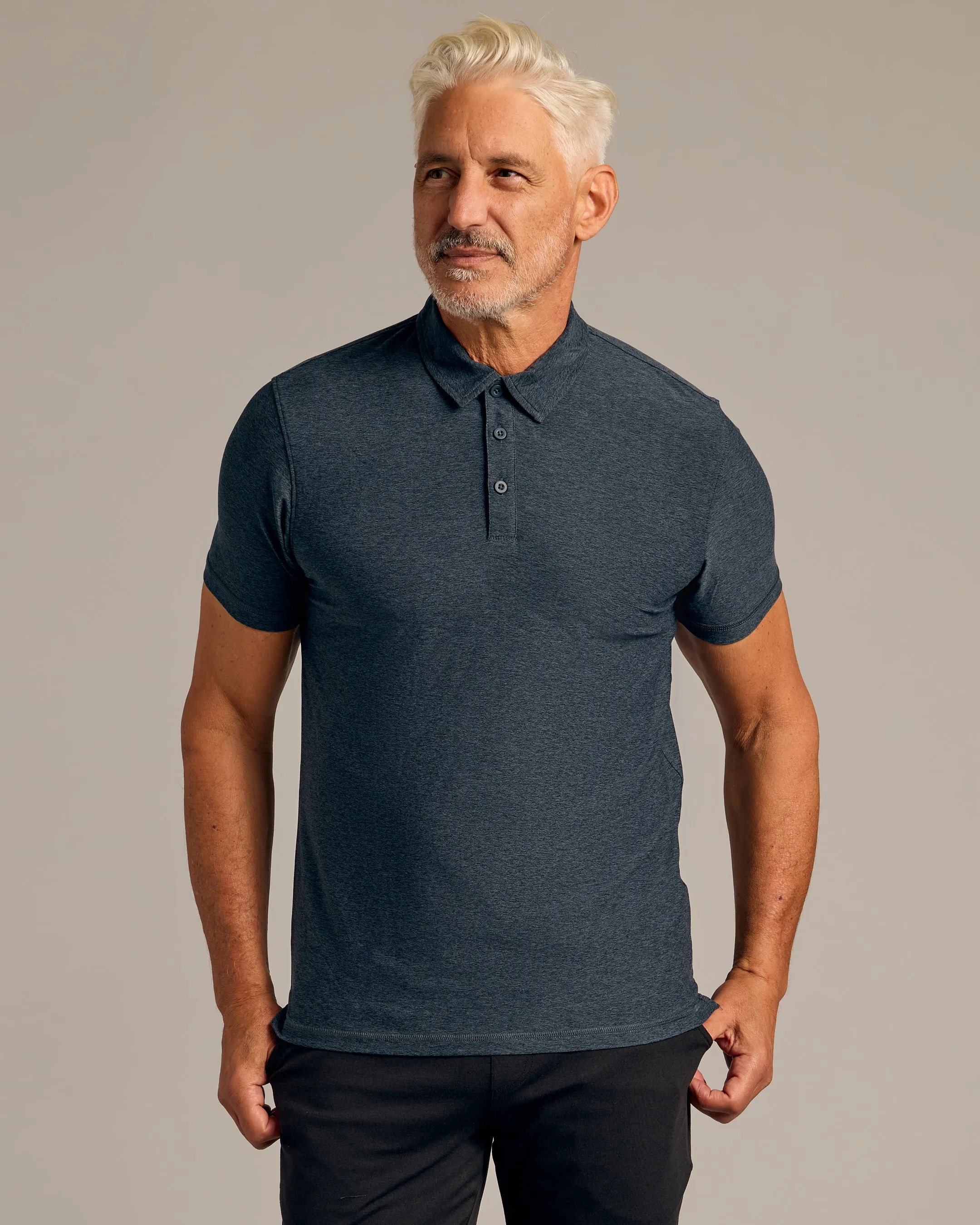 Dark Heather Fiord Active Polo