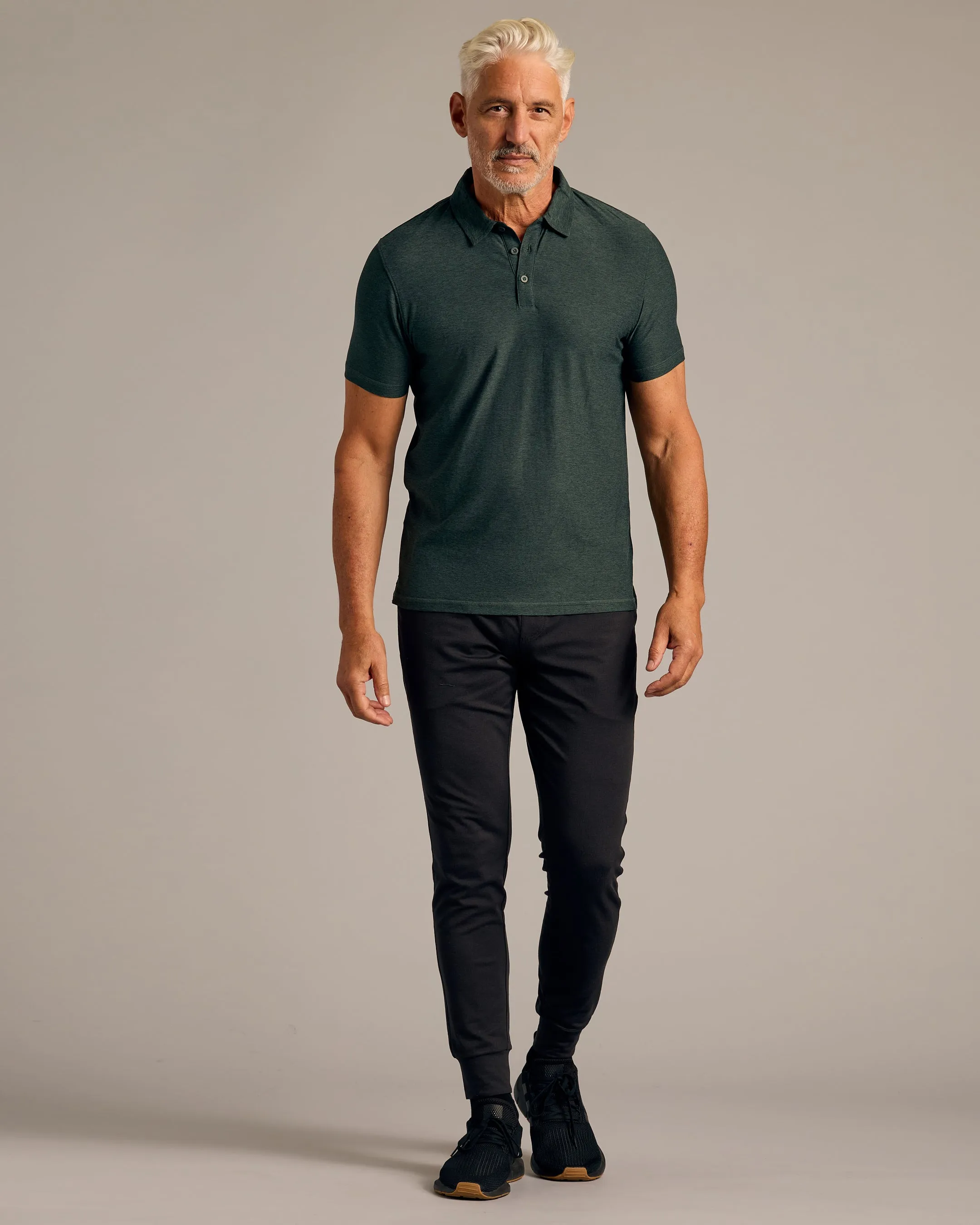 Dark Heather Forest Active Polo