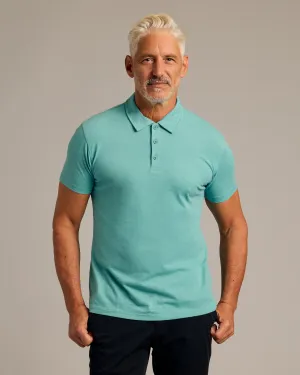 Dark Heather Oceanic Short Sleeve Polo