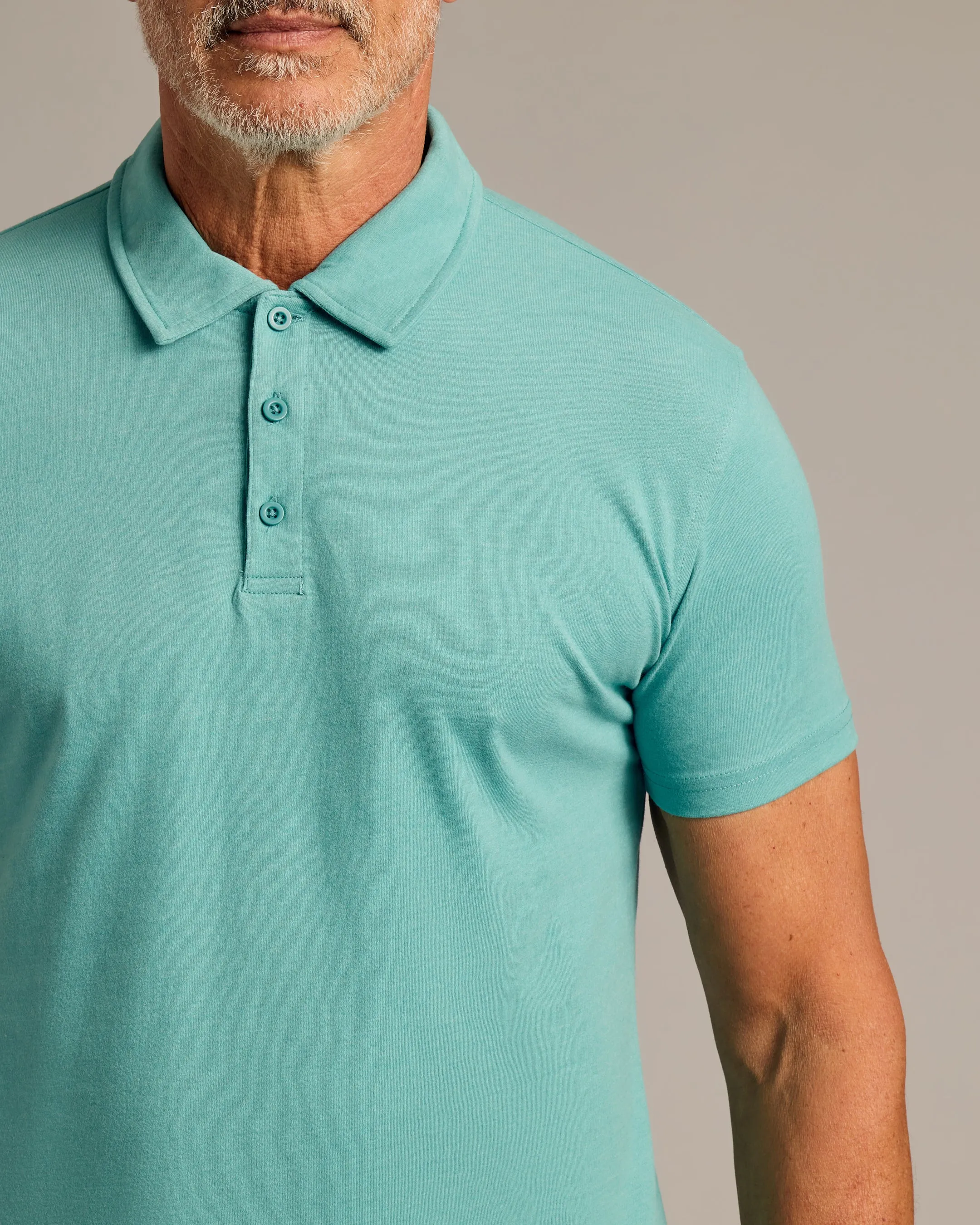 Dark Heather Oceanic Short Sleeve Polo