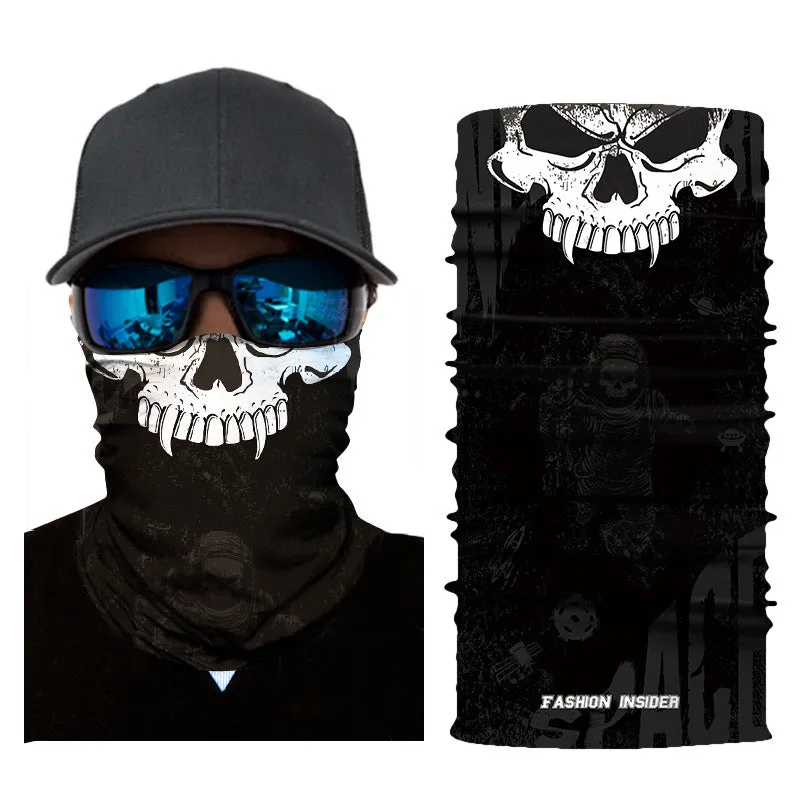 Digital Magic Sports Cycling Sun Protection for Men and Women Headscarf Mask Skull