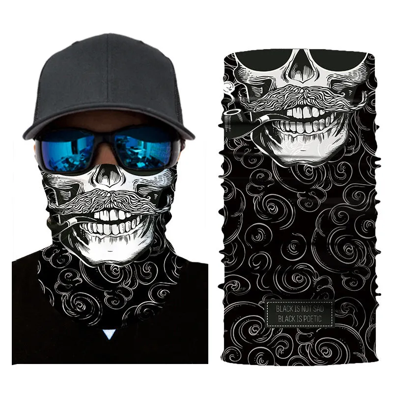 Digital Magic Sports Cycling Sun Protection for Men and Women Headscarf Mask Skull