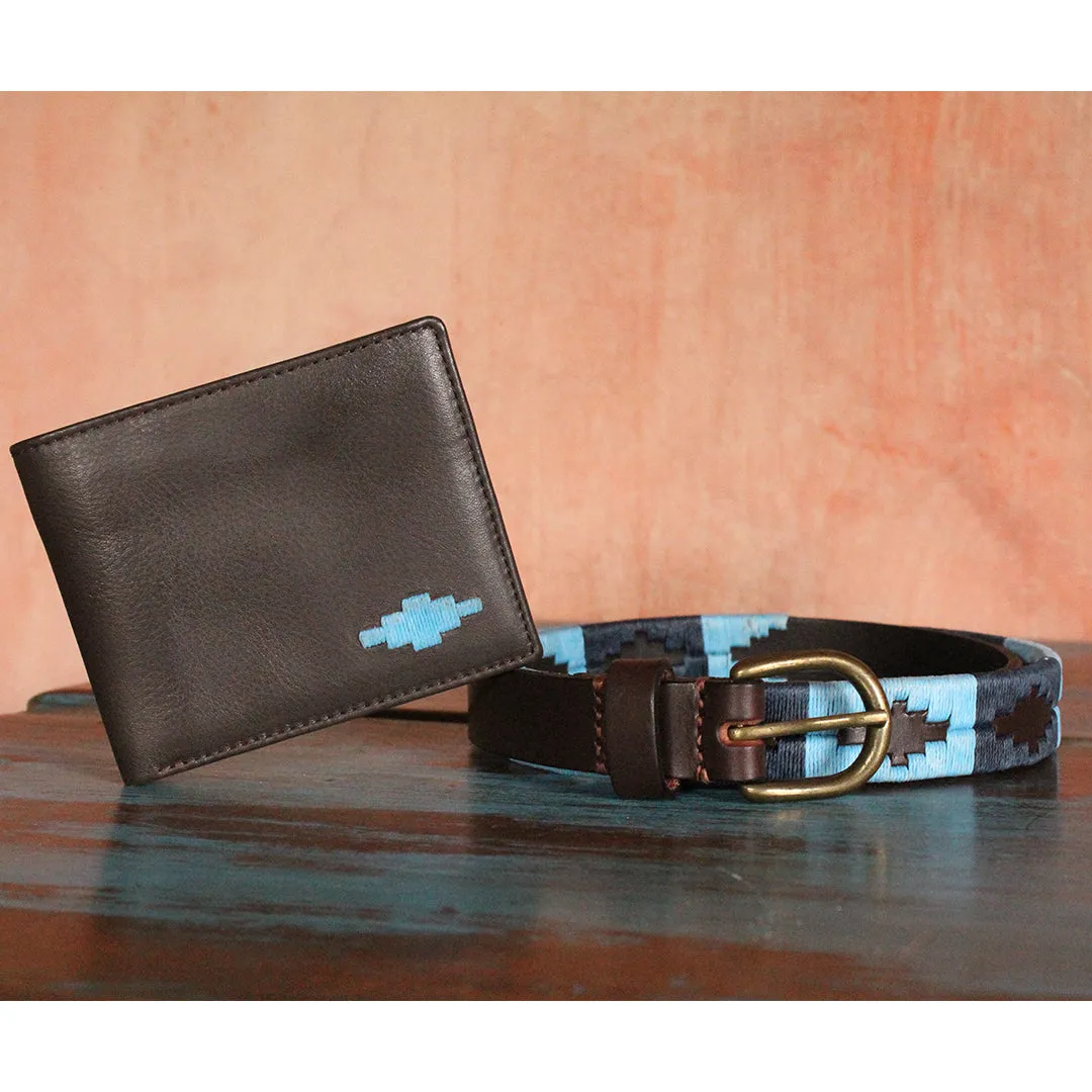 Dinero Card Wallet - Brown/Blue by Pampeano