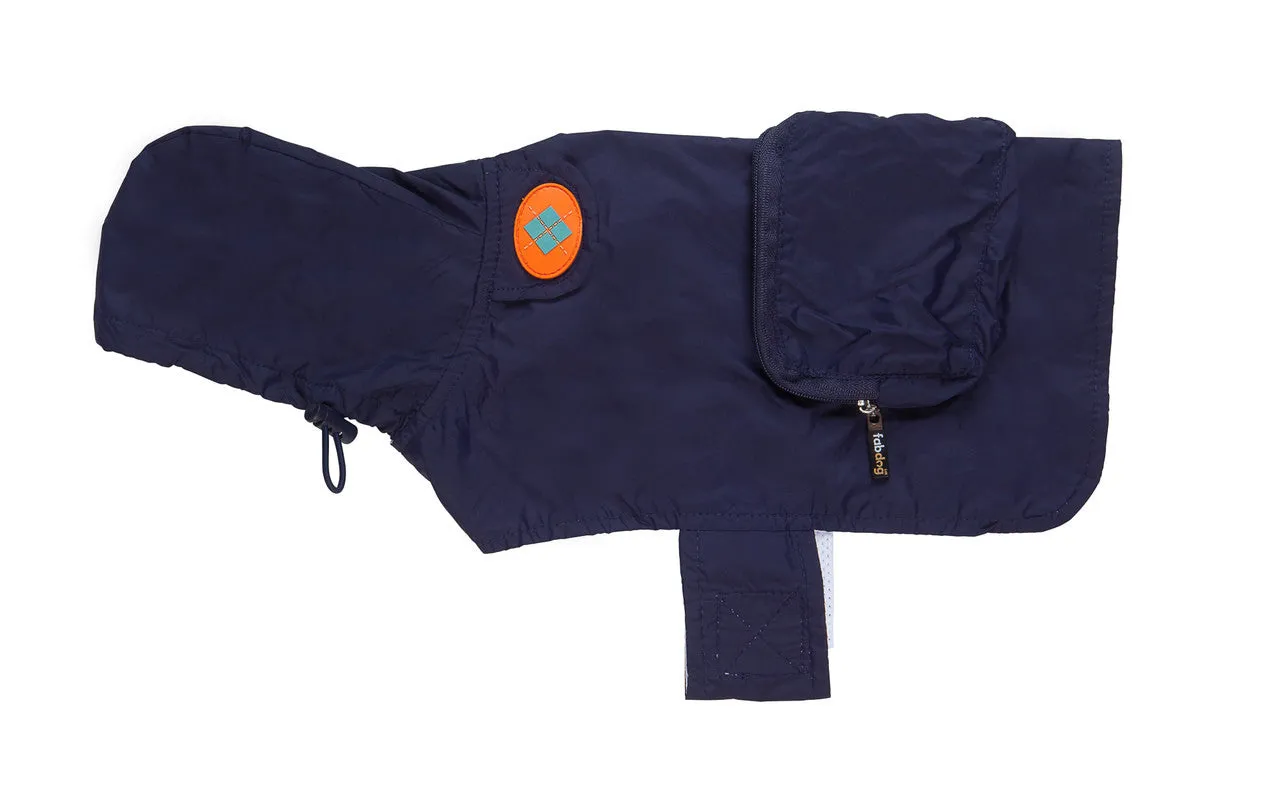 Fabdog Argyle Raincoat - Navy