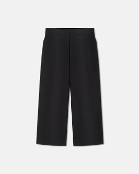 Faris - Sale Straight-Leg Poplin Pants - Off Black