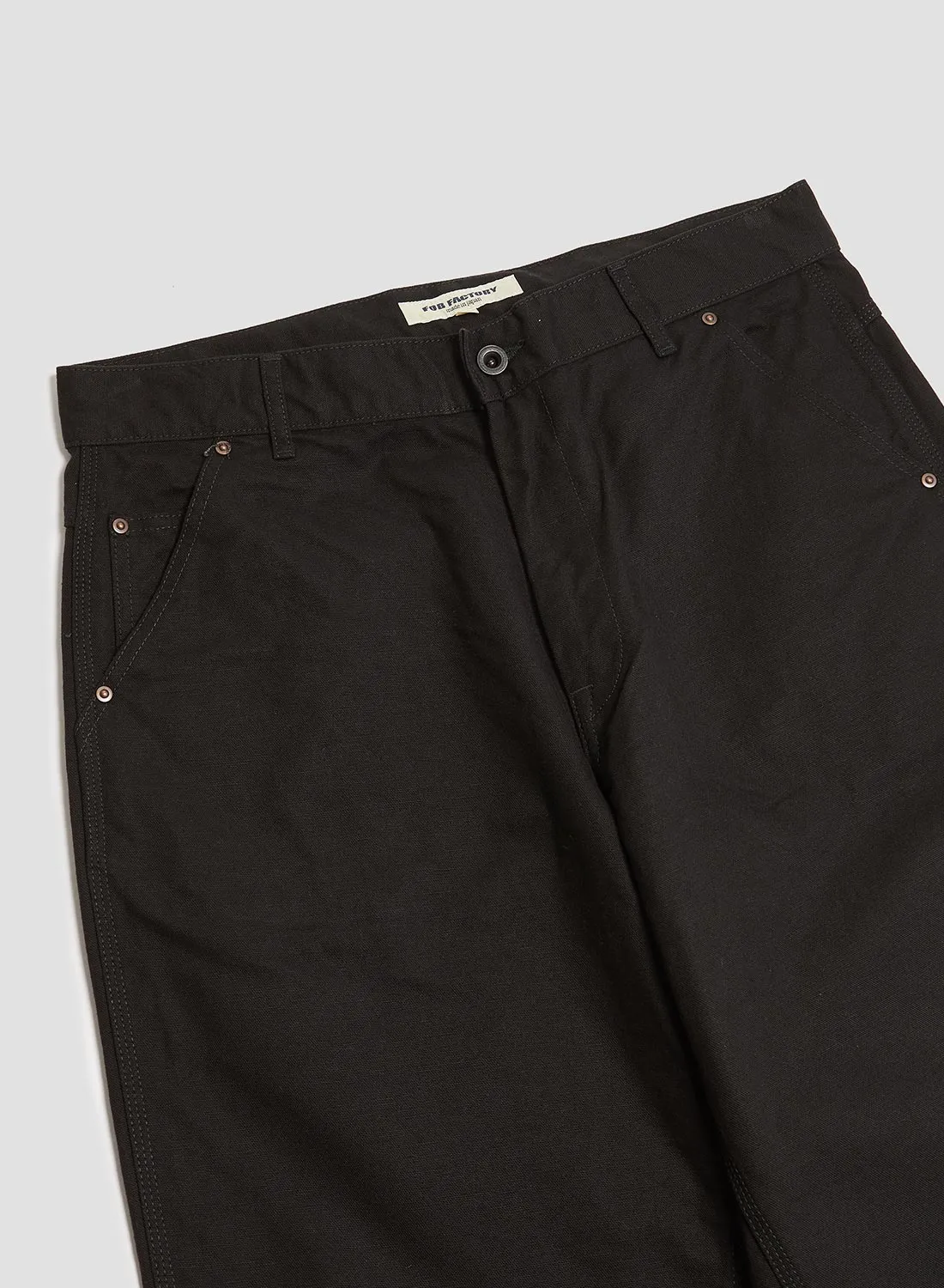 FOB Factory Cotton Duck Work Pant Black