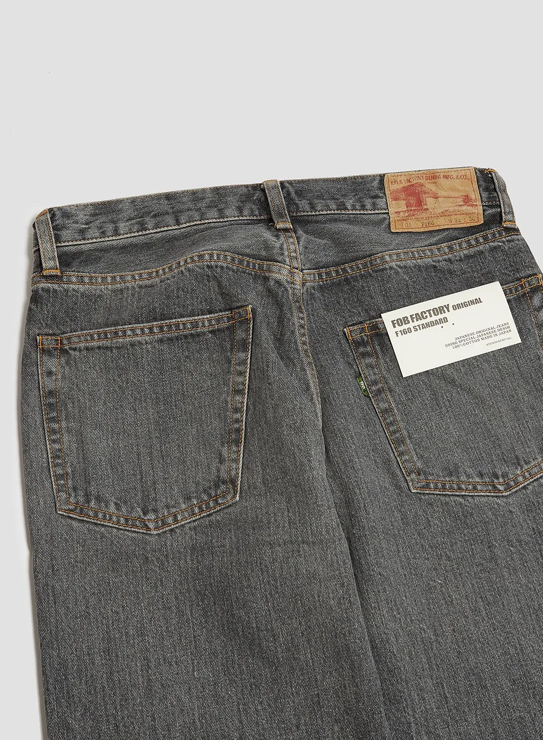 FOB Factory Selvedge 66 Denim 5P Washed Black