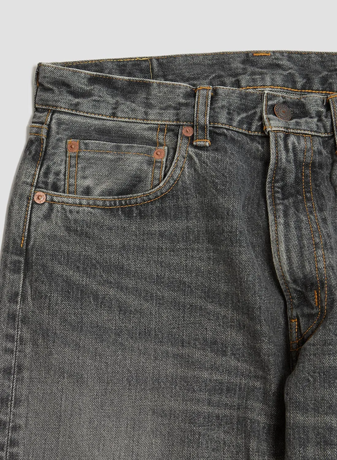 FOB Factory Selvedge 66 Denim 5P Washed Black