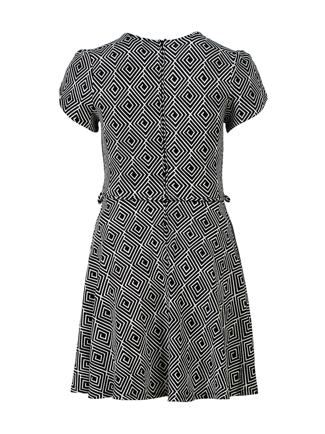 Geo Print Faux Wrap Dress