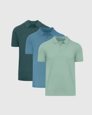 Glacial Short Sleeve Polo 3-Pack