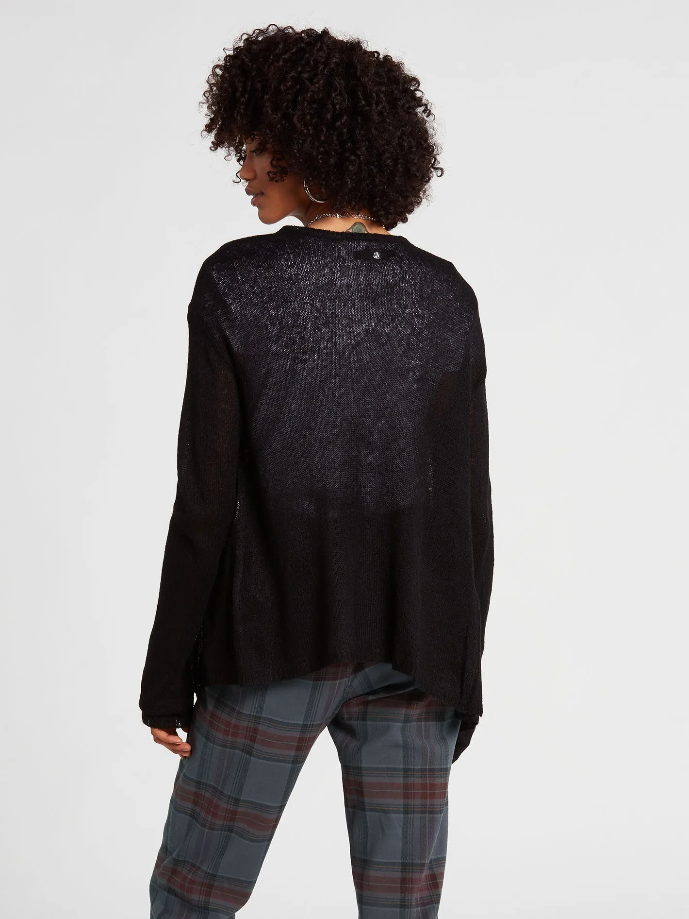 Go With Tha Flow Wrap Top - Black