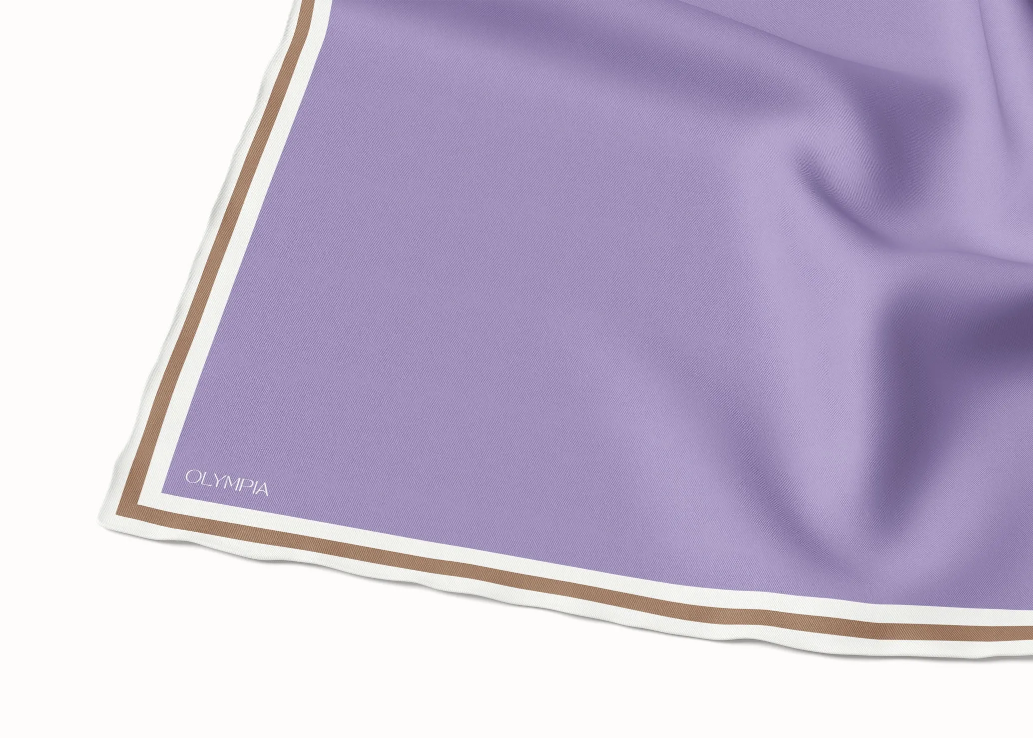 Grace Lilac/Caramel Silk Scarf - 89x89cm