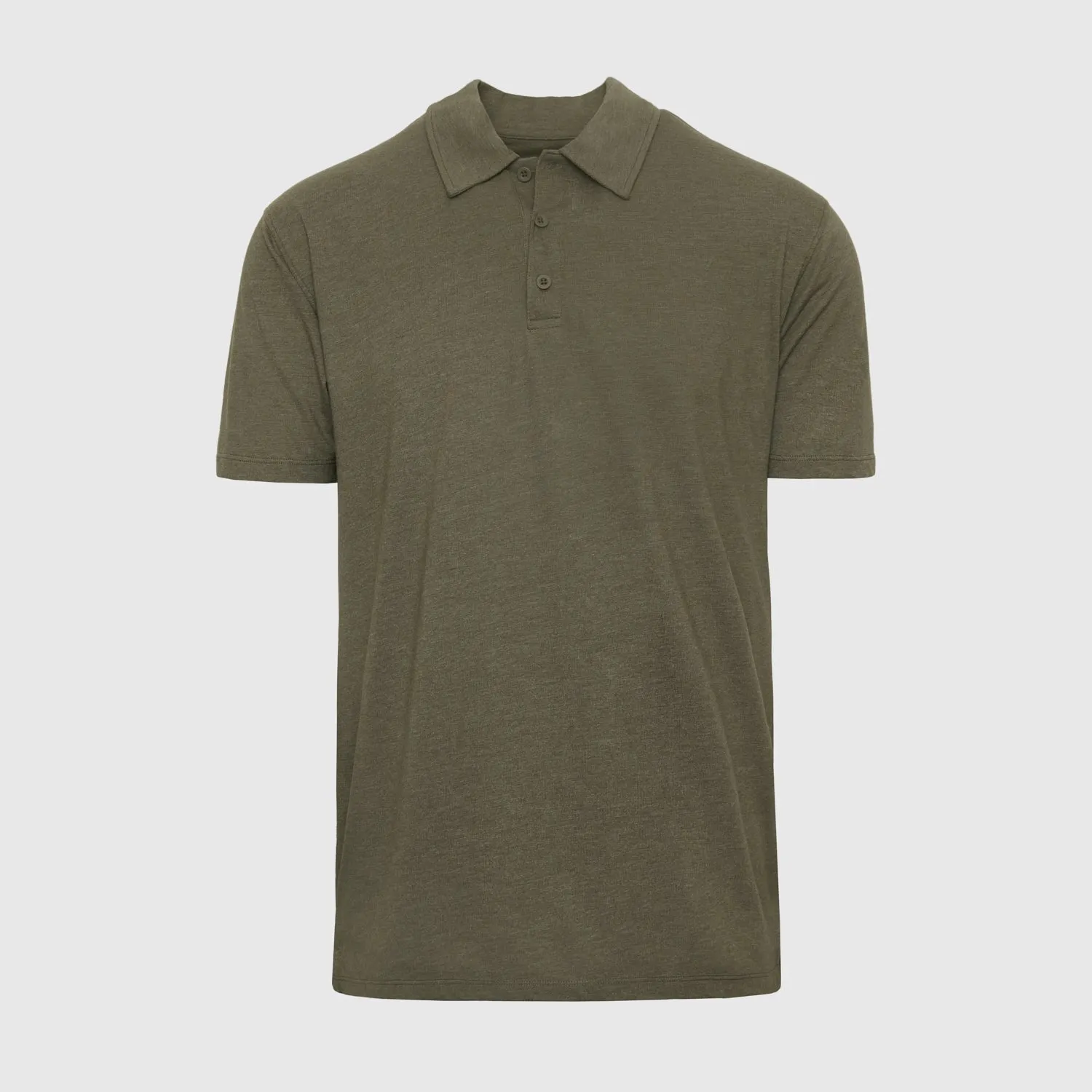 Heather Military Green Short Sleeve polo