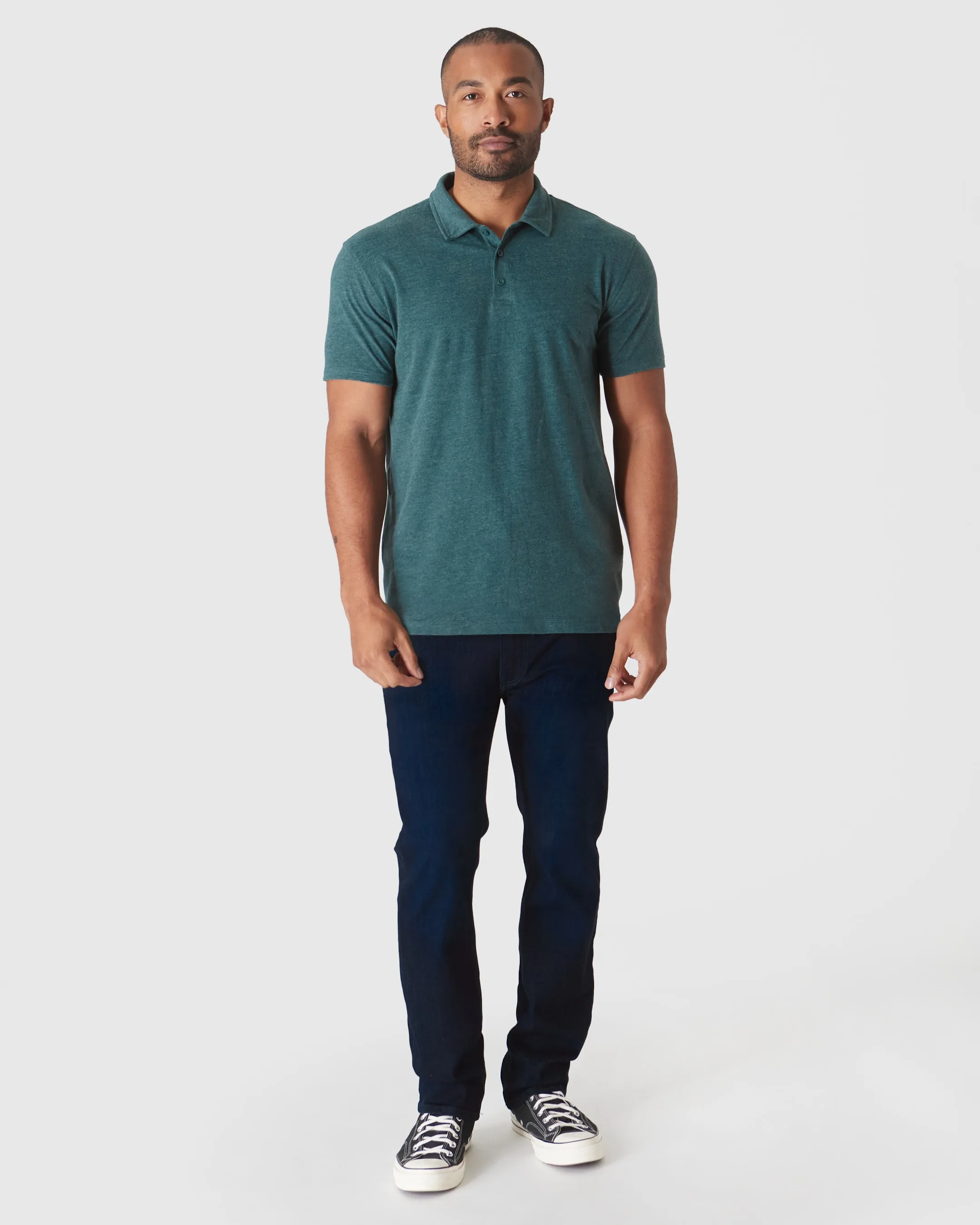 Heather Seafarer Short Sleeve Polo