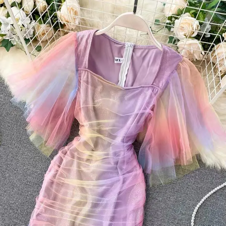 Holographic Tulle Dress