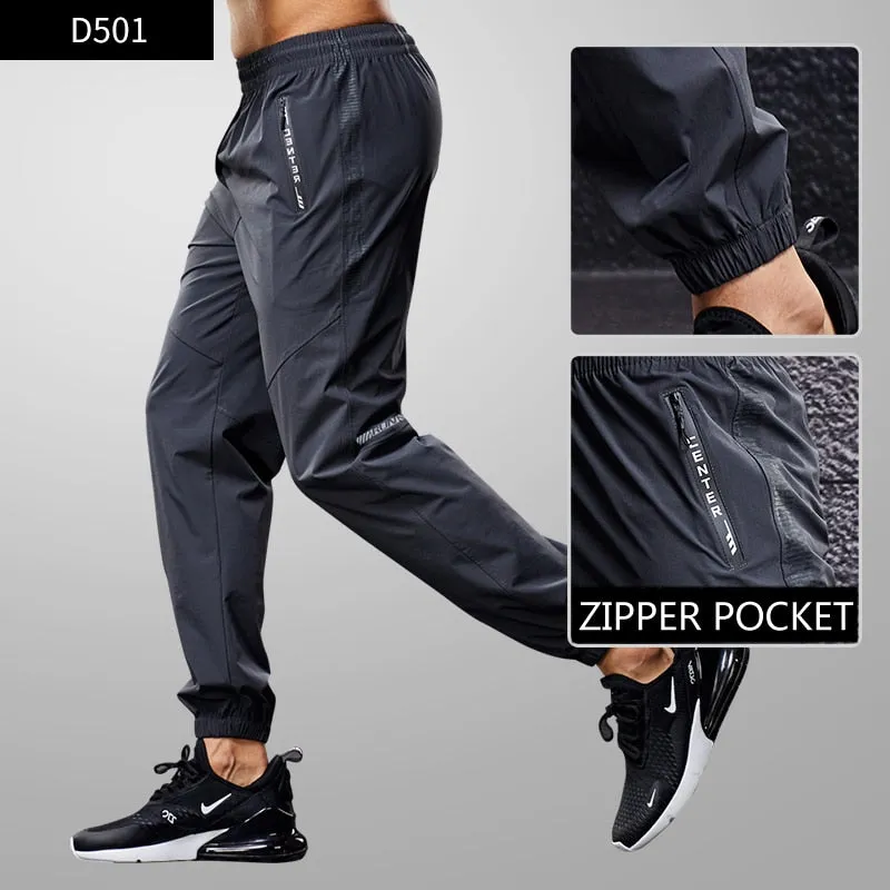 Ice Silk Sport Pants Men Running Sweatpants Gym Fitness Jogging Training Trousers Thin Section Trend Wild Outdoor Dry Fit