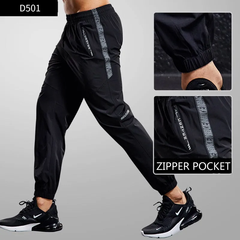 Ice Silk Sport Pants Men Running Sweatpants Gym Fitness Jogging Training Trousers Thin Section Trend Wild Outdoor Dry Fit