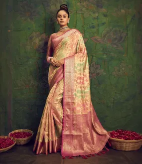 Ivory Saree in Organza