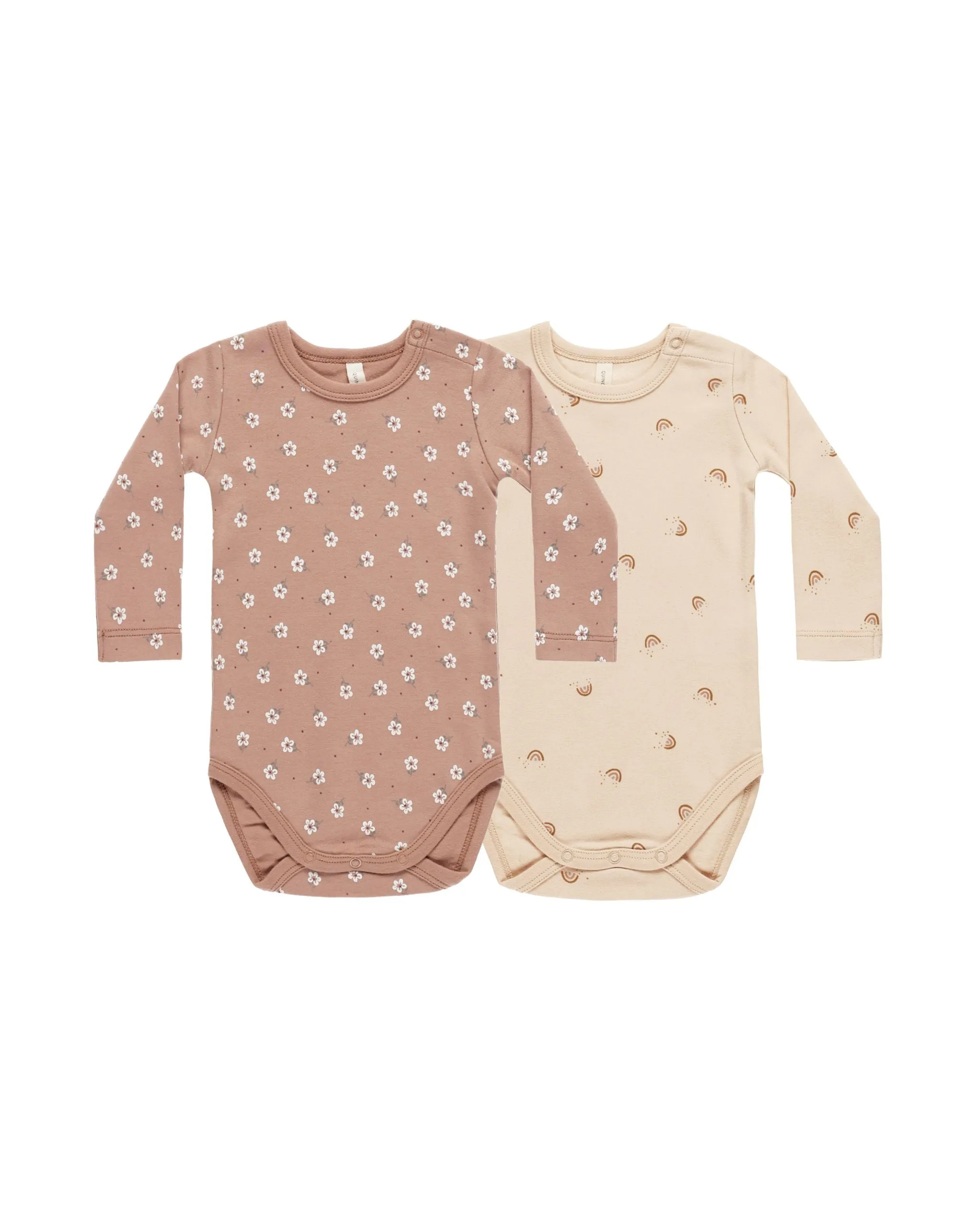 Jersey Bodysuit, 2 Pack | Rose Ditsy, Rainbows