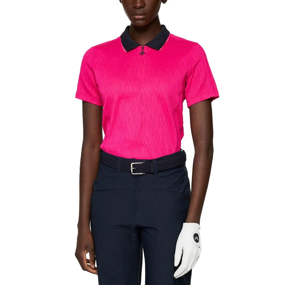 J.Lindeberg Women's Izara Golf Polo Shirt - Pink Peacock