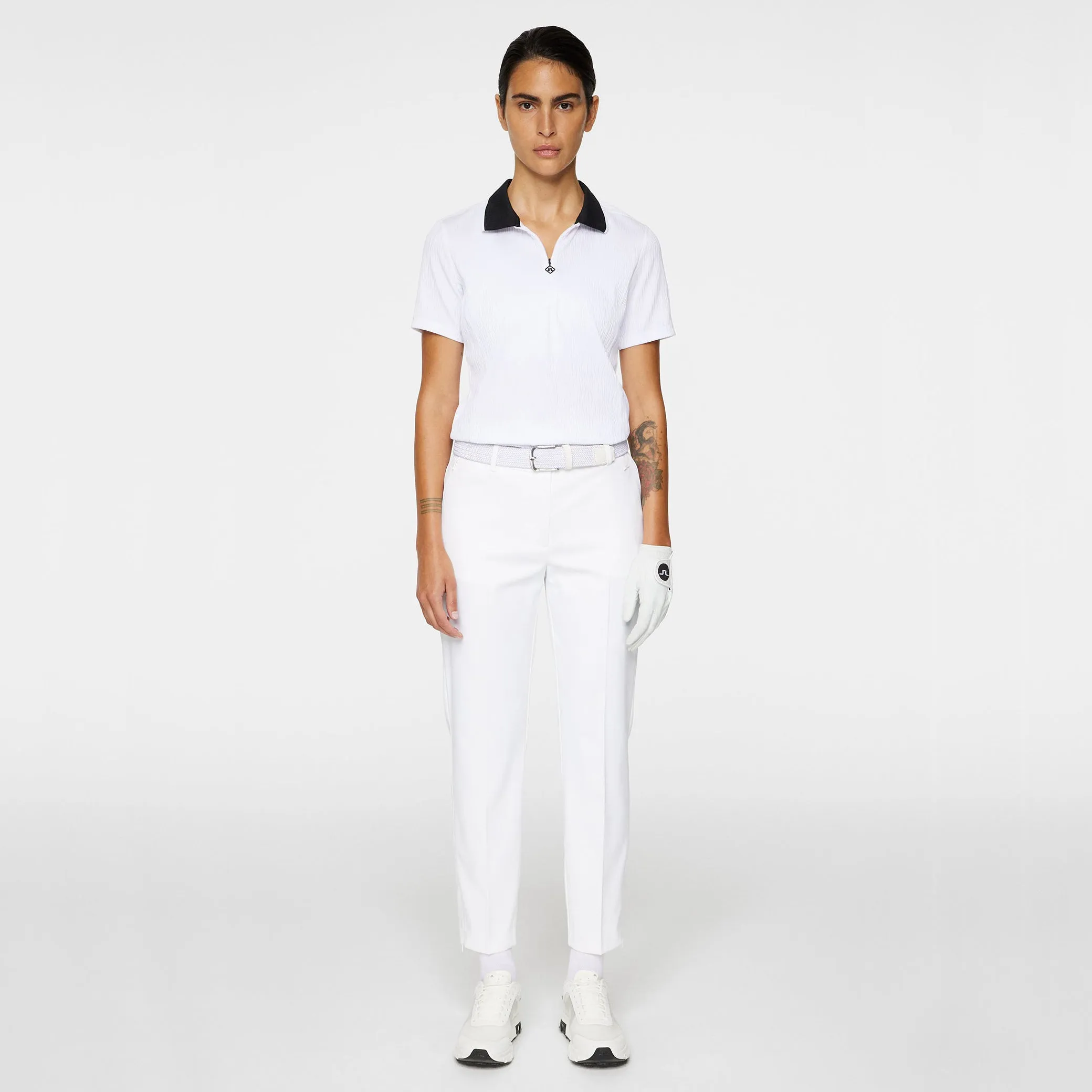 J.Lindeberg Women's Izara Golf Polo Shirt - White