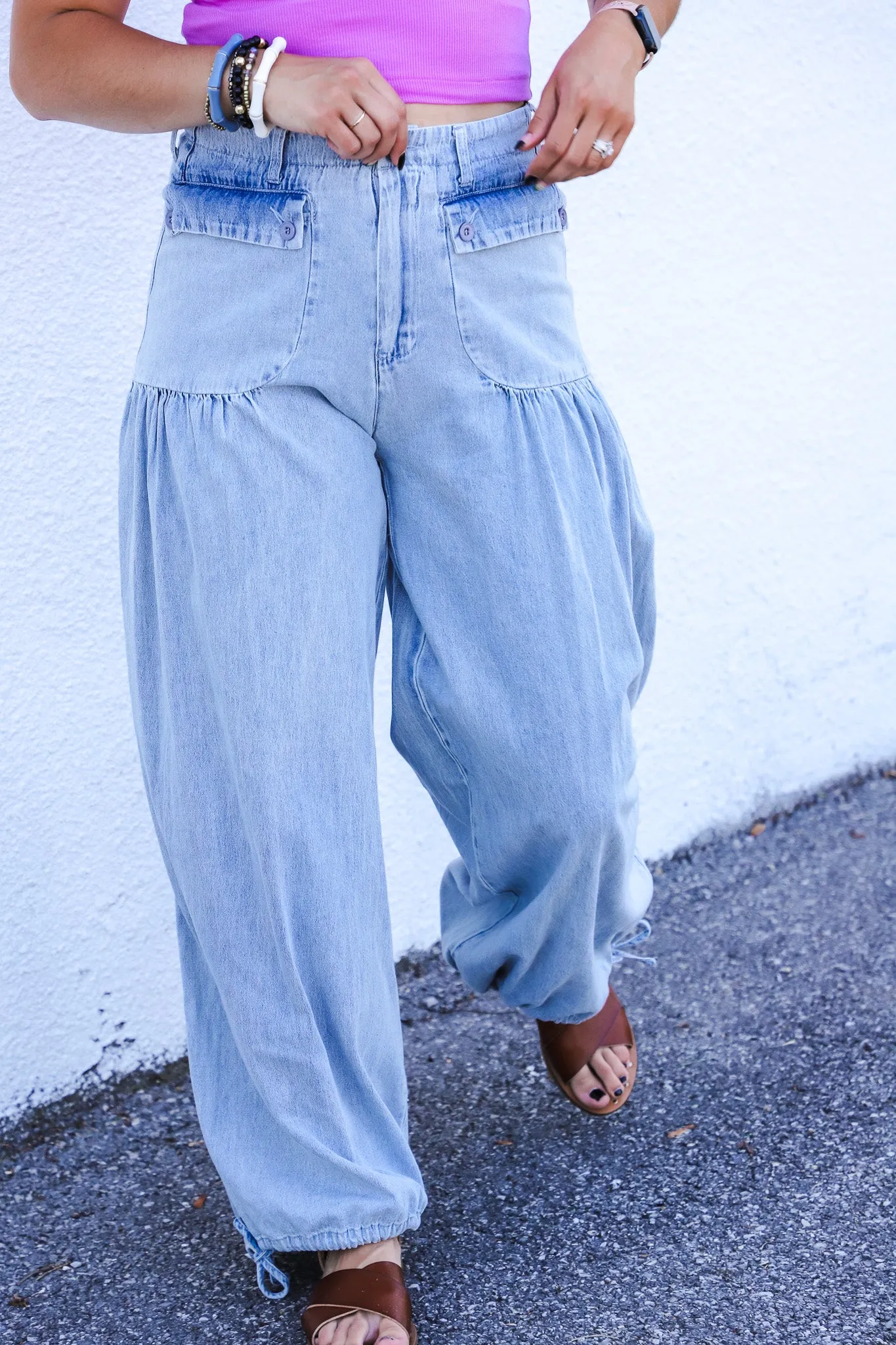 Josie Denim Wide Leg Pants