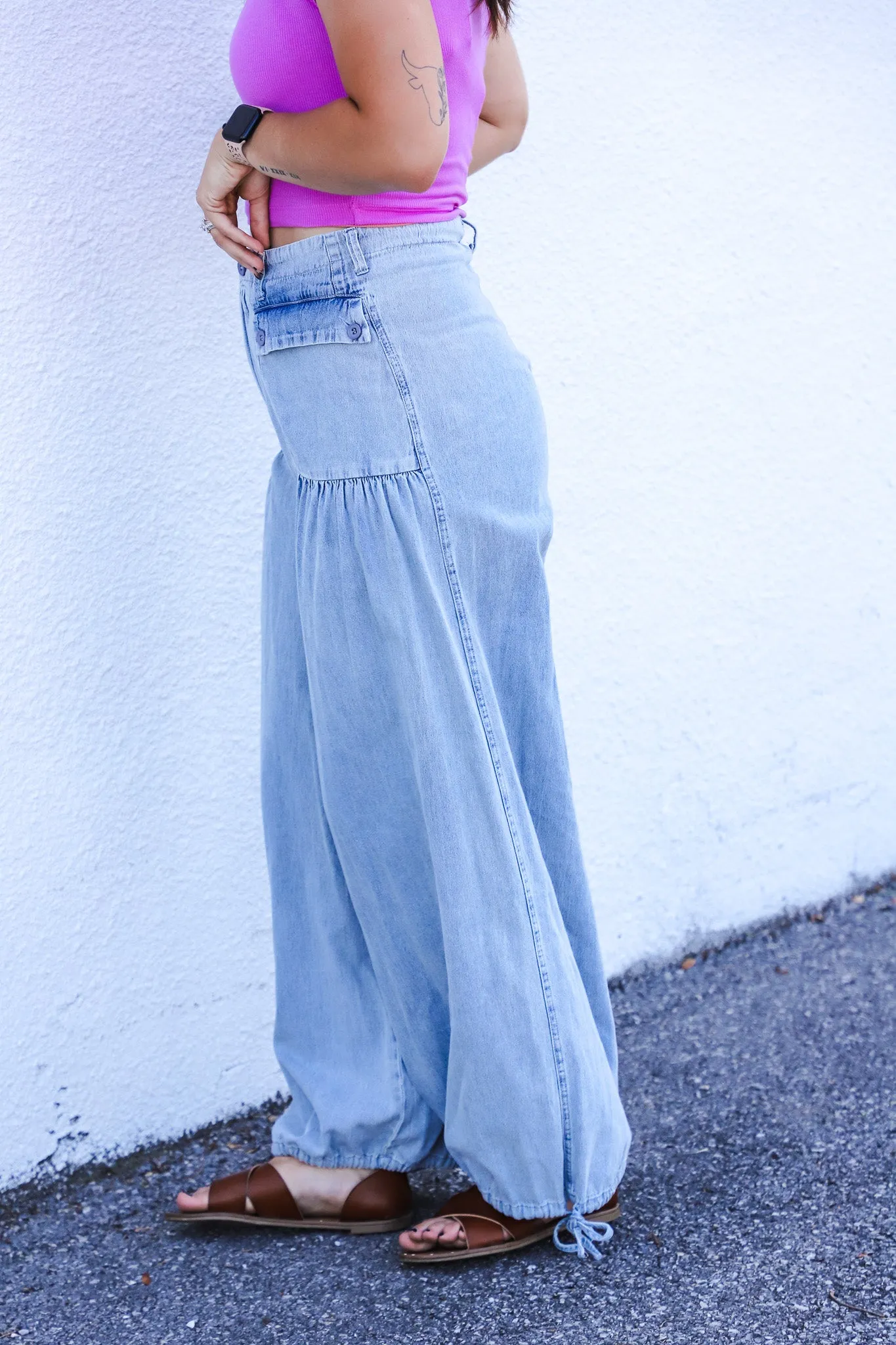 Josie Denim Wide Leg Pants