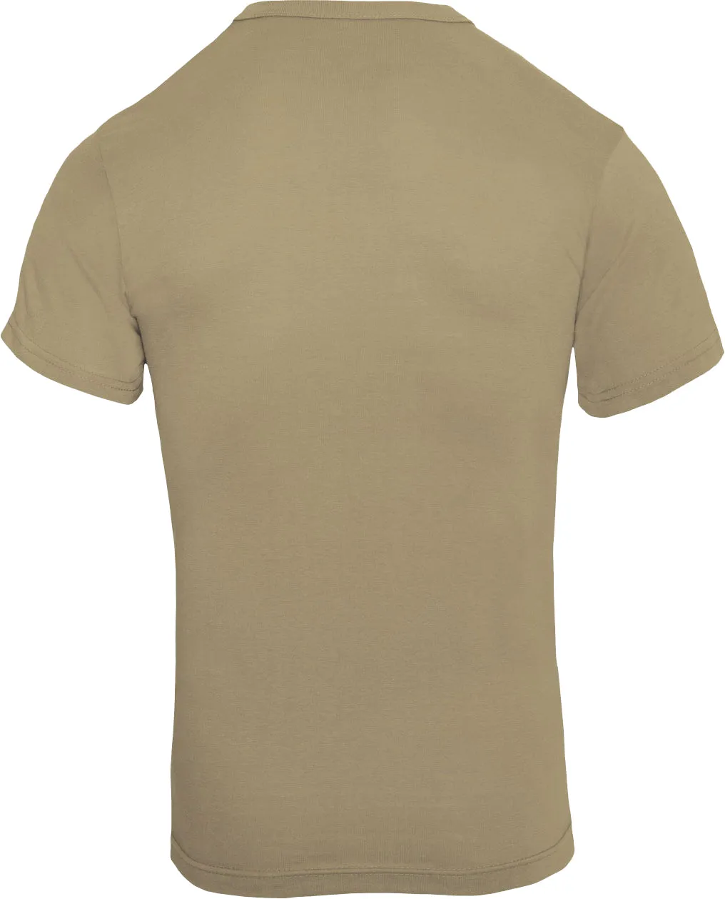 Khaki - Military GI Type Short Sleeve T-Shirt - Polyester Cotton