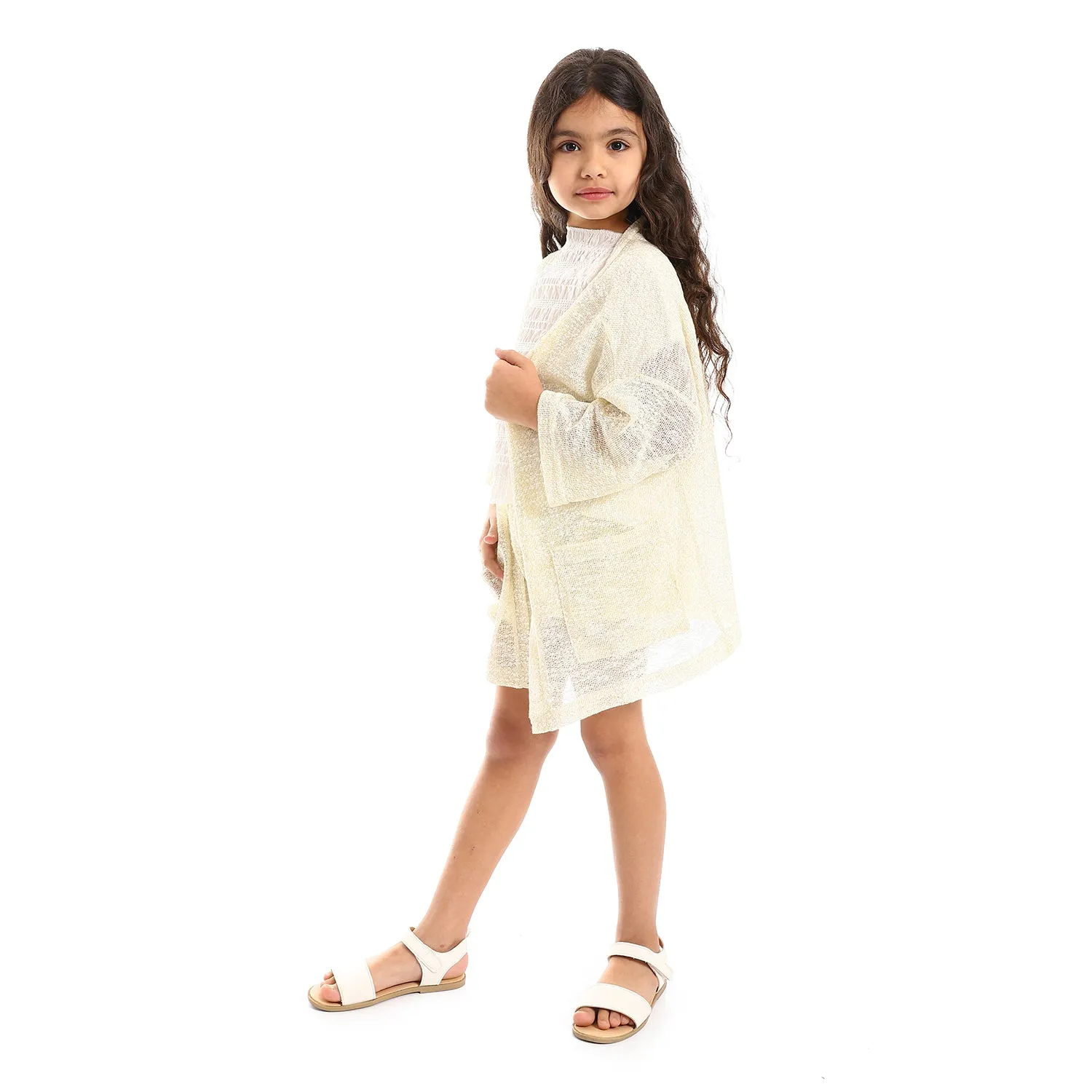 Knitted Pattern Girls Cardigan Set (G133) - Kady