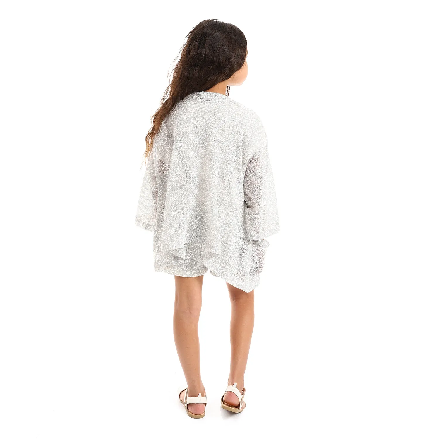 Knitted Pattern Girls Cardigan Set (G133) - Kady