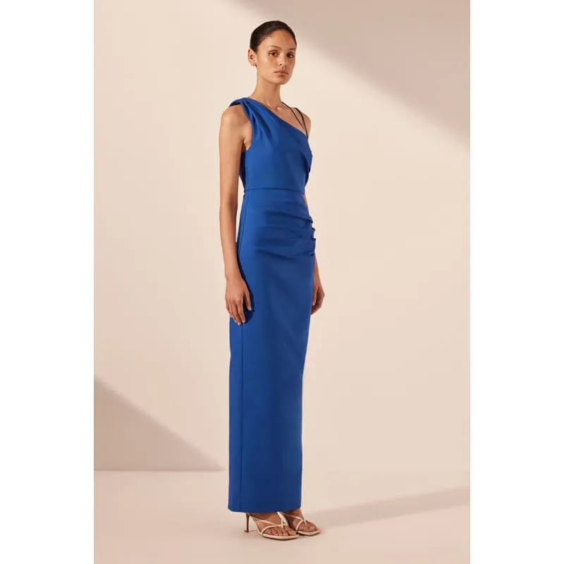 Lani Asymmetrical Gathered Maxi Dress