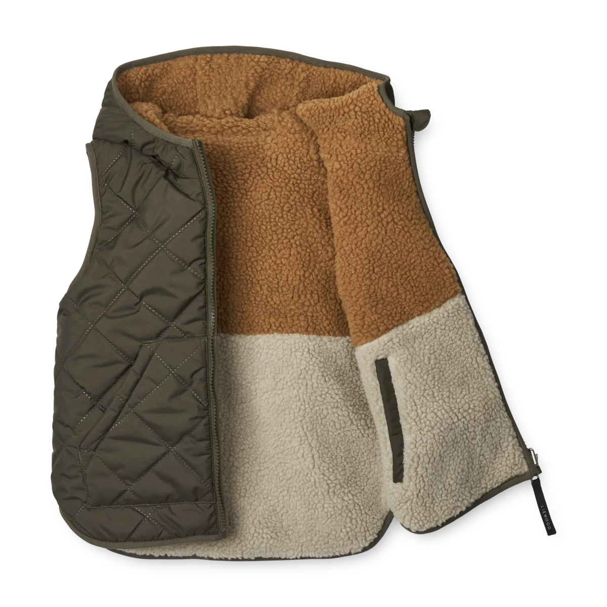 Liewood Diana Reversible Vest | Army Brown Mix