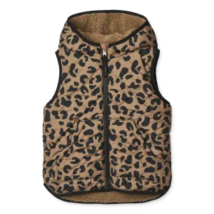 Liewood Diana Reversible Vest | Leo Oat - Black Panther