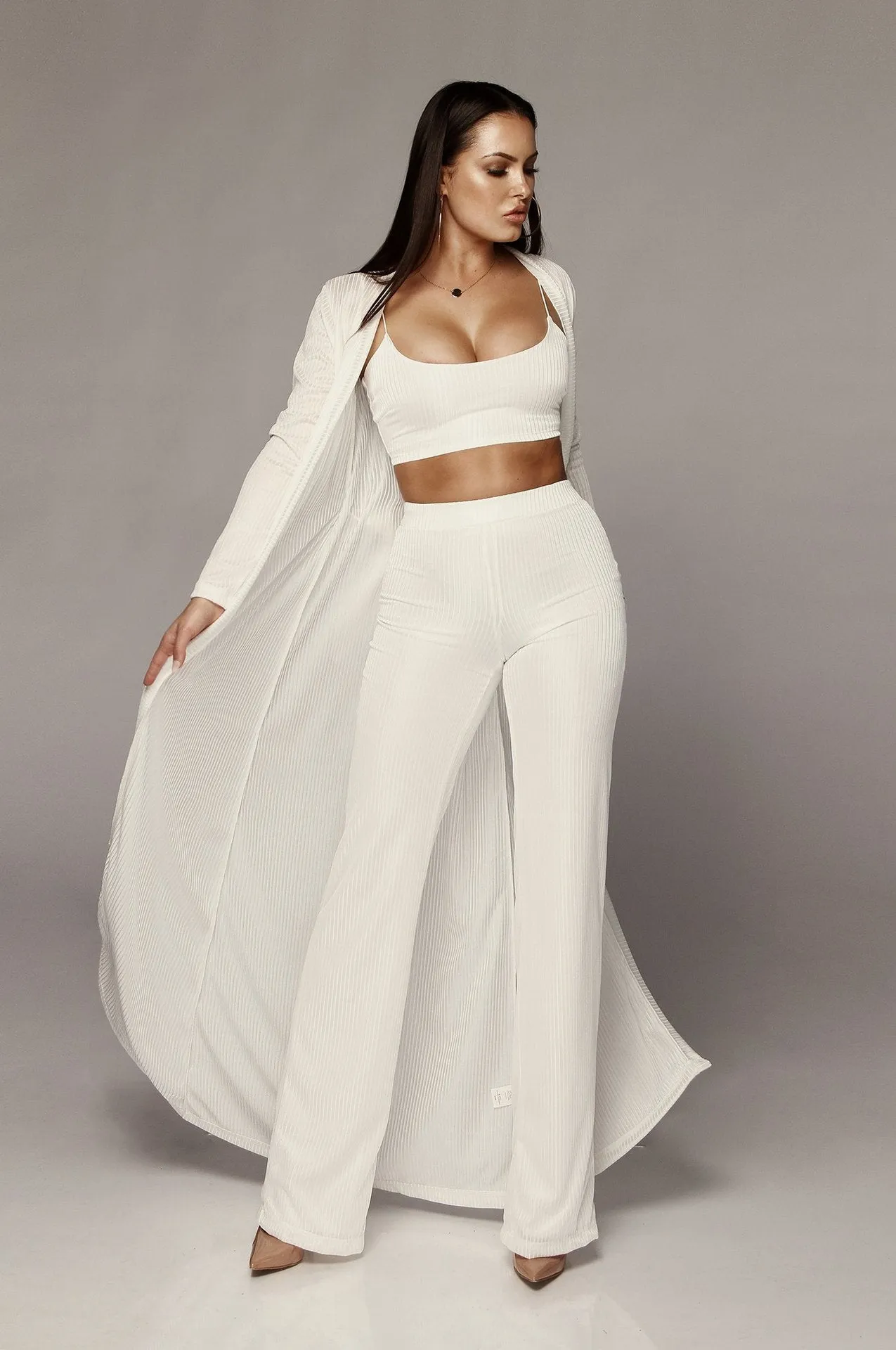 Long Cloak Strapless Bodysuit Set