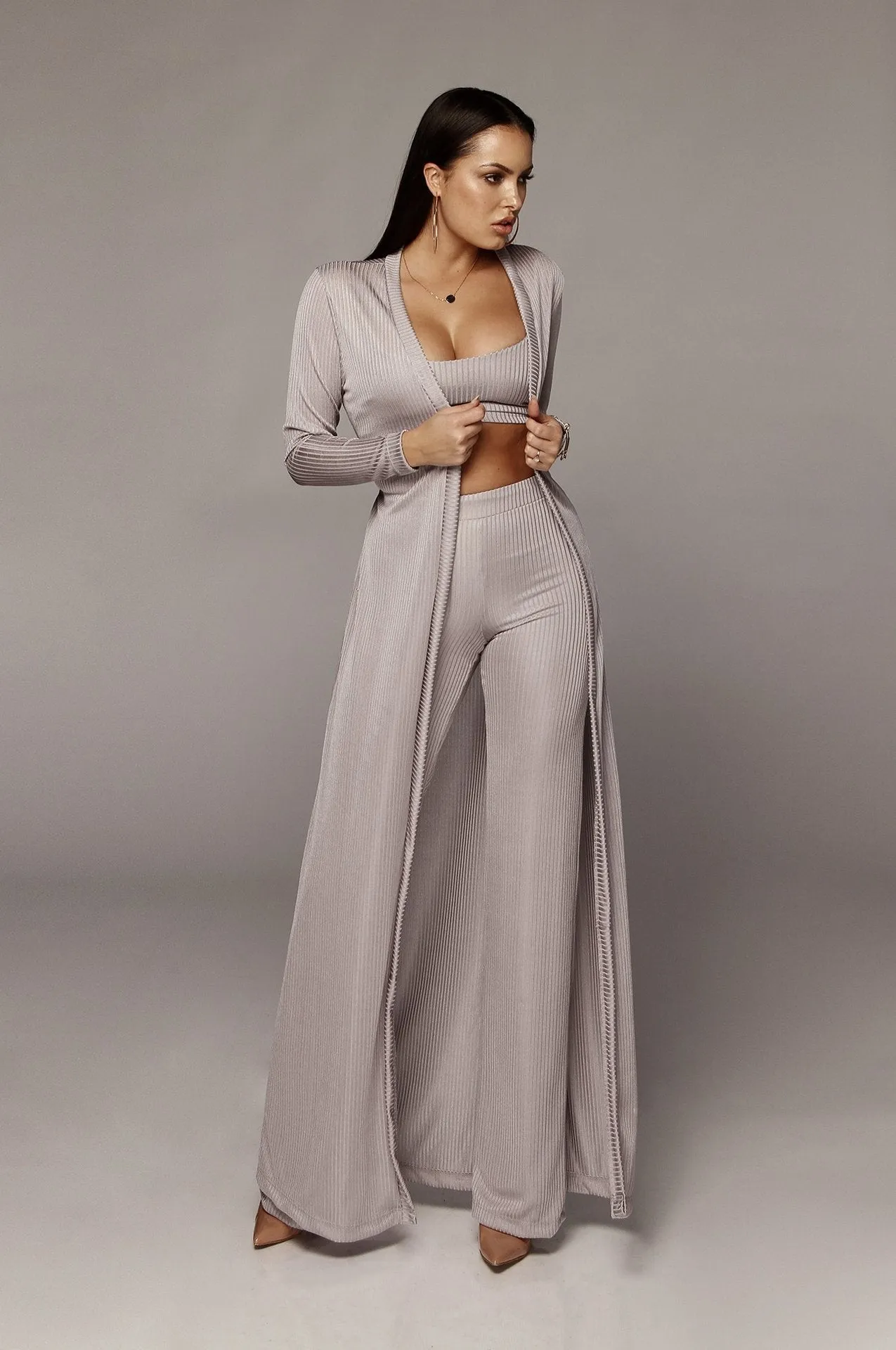 Long Cloak Strapless Bodysuit Set