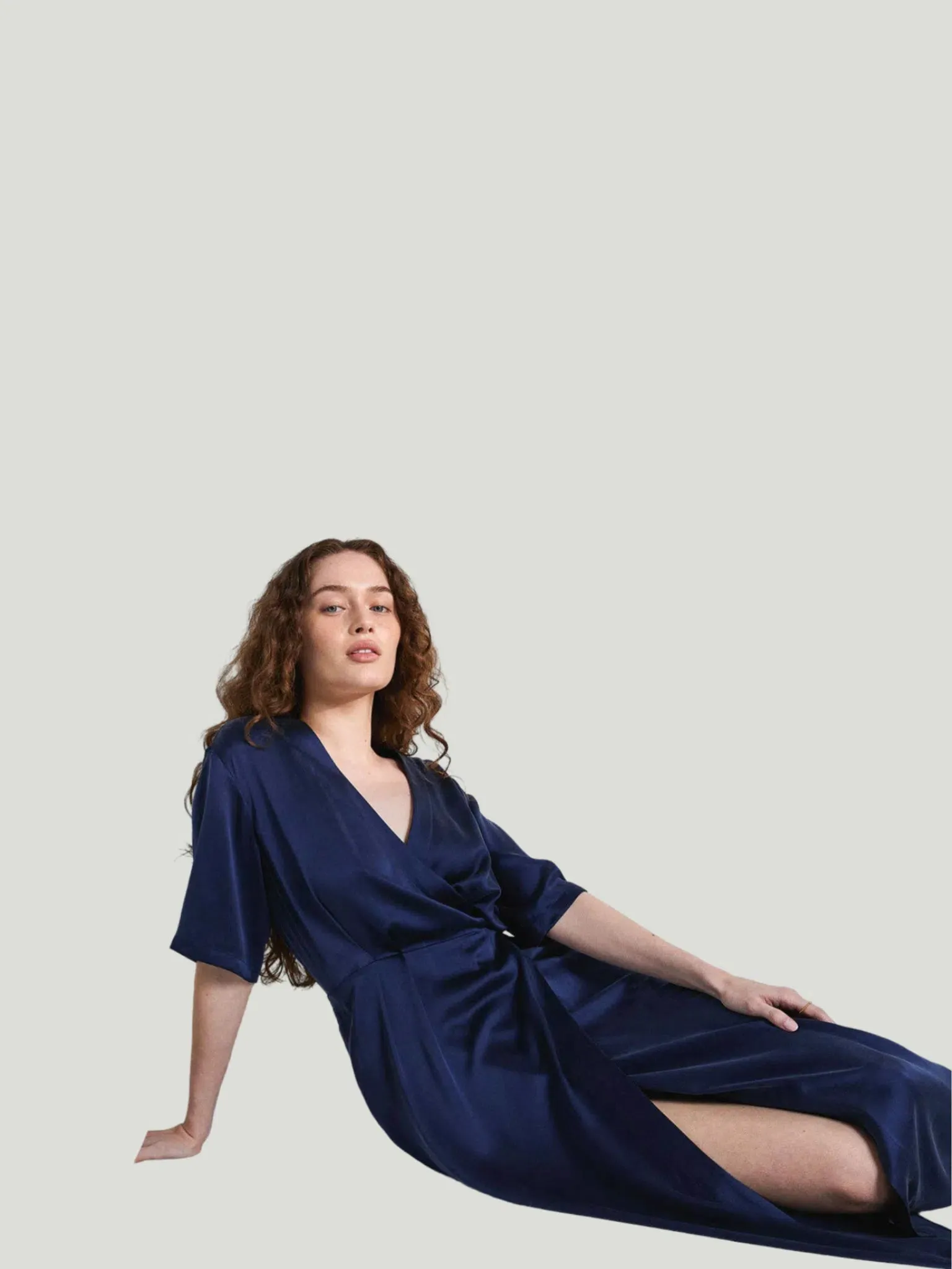 LUNYA Washable Silk Wrap Dress