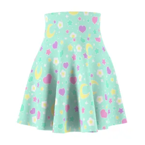 Magical Spring Mint High Waist Skater Skirt