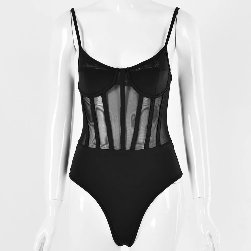 Mesh hollow bodysuit