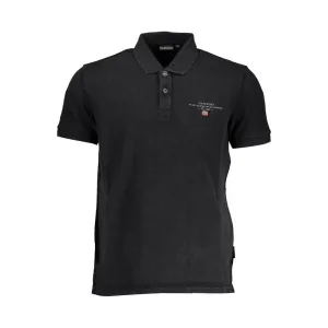 Napapijri Black Cotton Men Polo Shirt