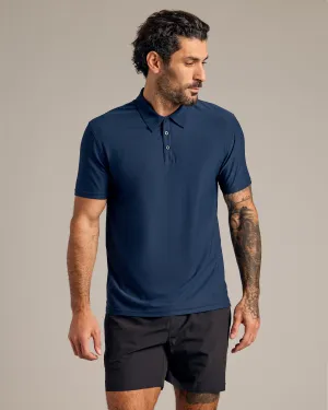 Navy Active Short Sleeve Polo