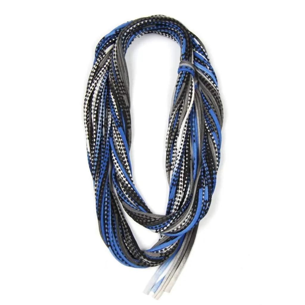 Necklush Infinity Scarf / Black & Blue / Unisex