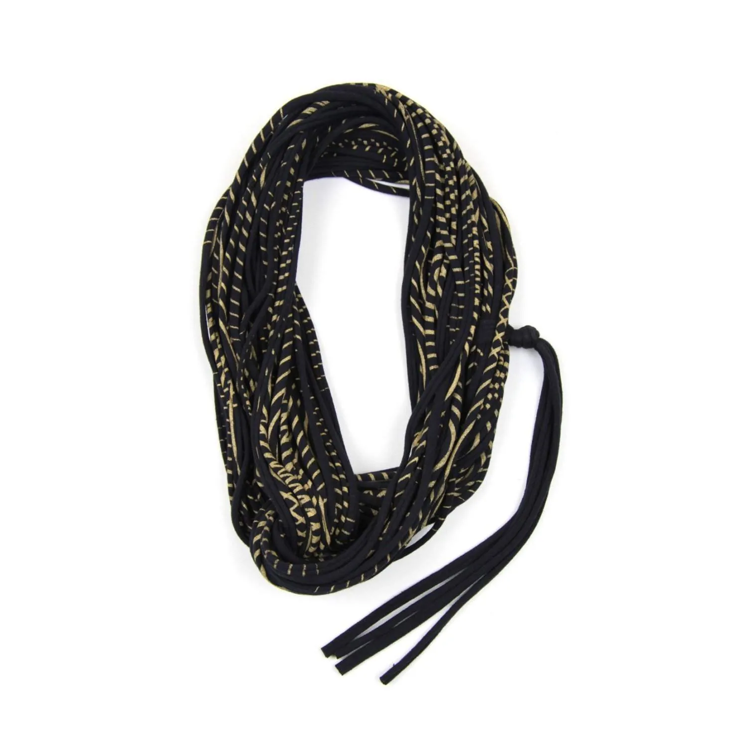 Necklush Infinity Scarf / Black & Gold / Unisex