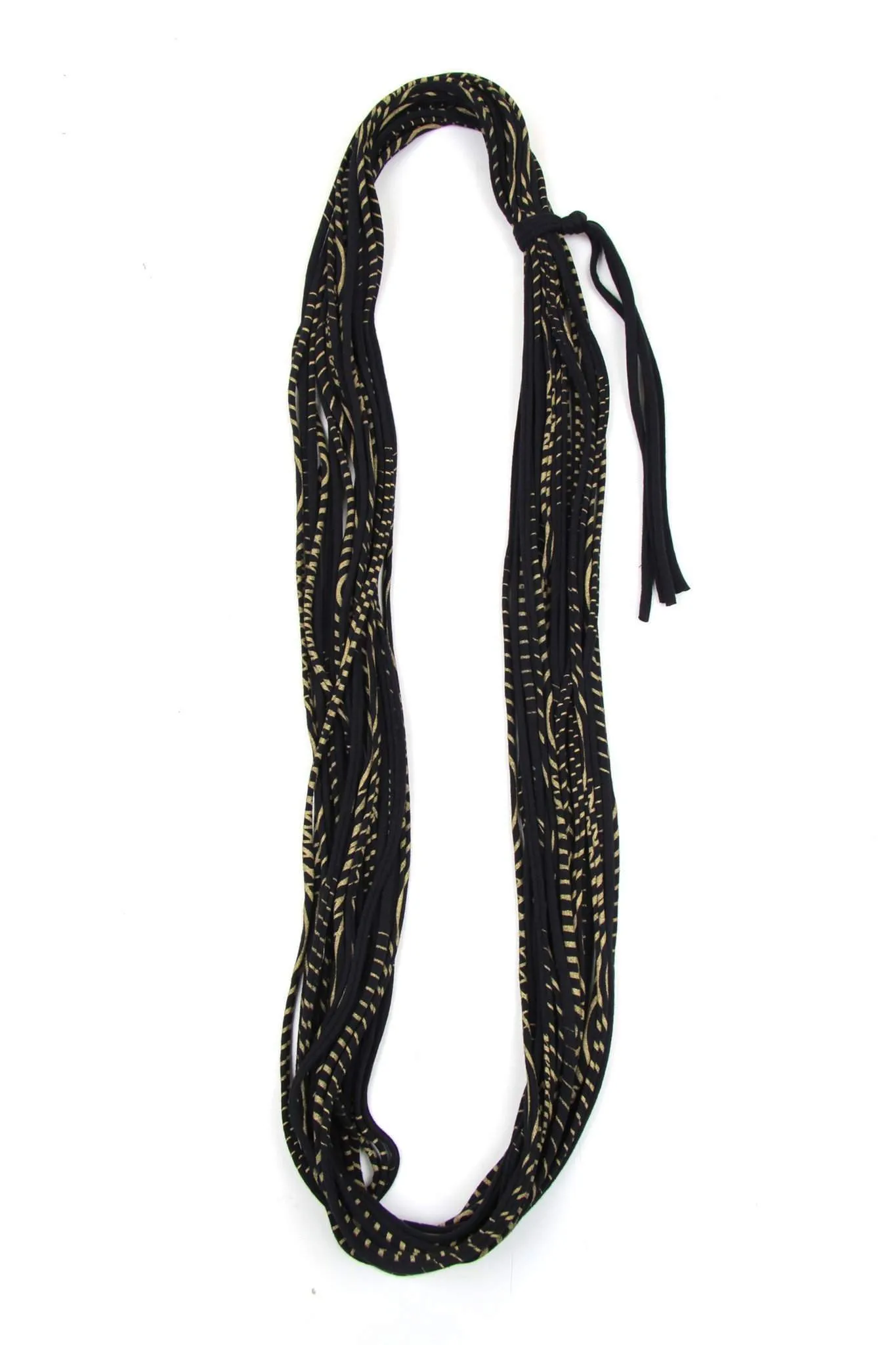 Necklush Infinity Scarf / Black & Gold / Unisex