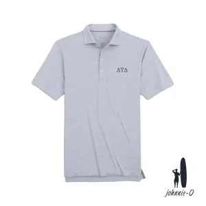 New! Delt Johnnie-O Heather Grey Polo