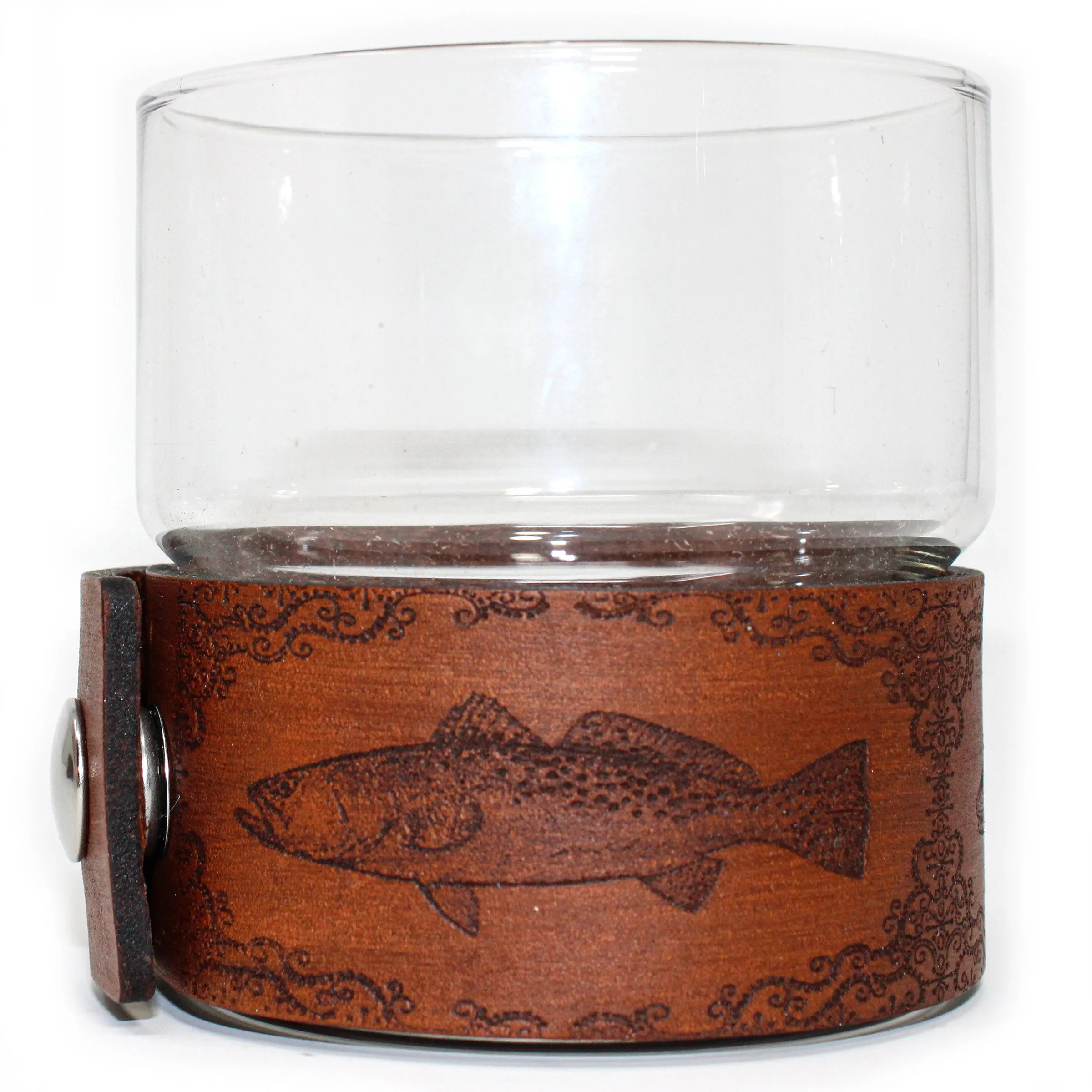 Newton Rocks Glass Leather Wrap - Fancy Pants Fish Set