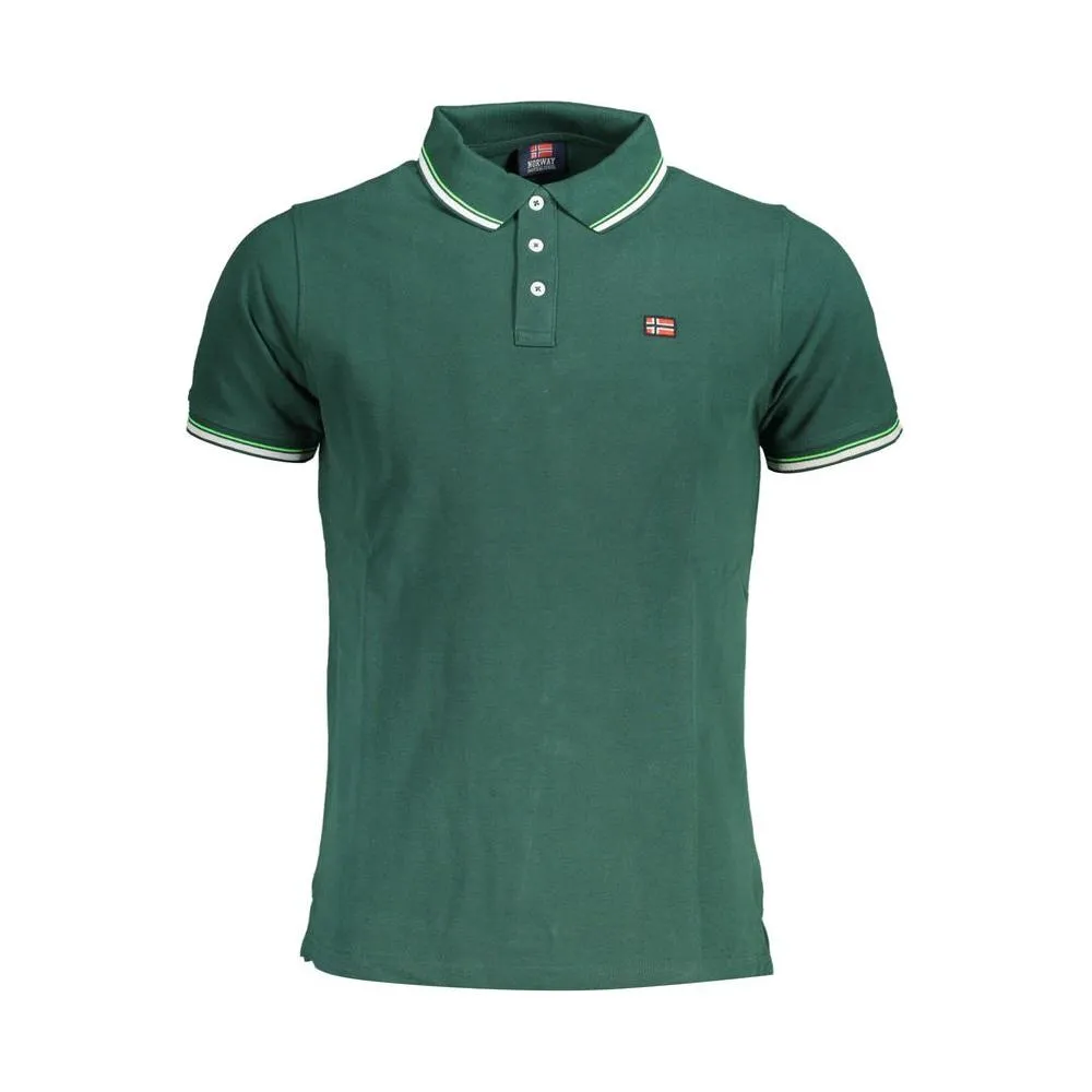 Norway 1963 Green Cotton Men Polo Shirt