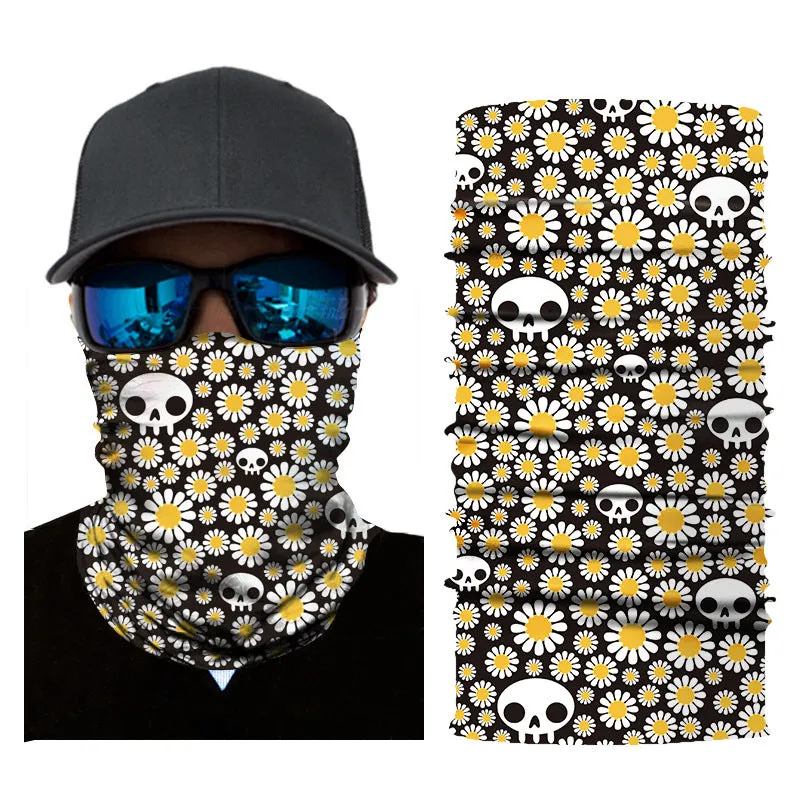 Outdoor Cycling Mask Sports Sun Protection Digital Camouflage Printing Skull Magic Headband