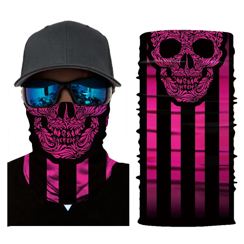 Outdoor Cycling Mask Sports Sun Protection Digital Camouflage Printing Skull Magic Headband